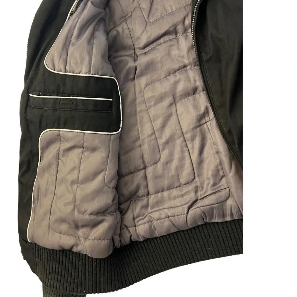 Calvin Klein Mens Bomber Jacket Black Water Resistant Wind Protection Size M